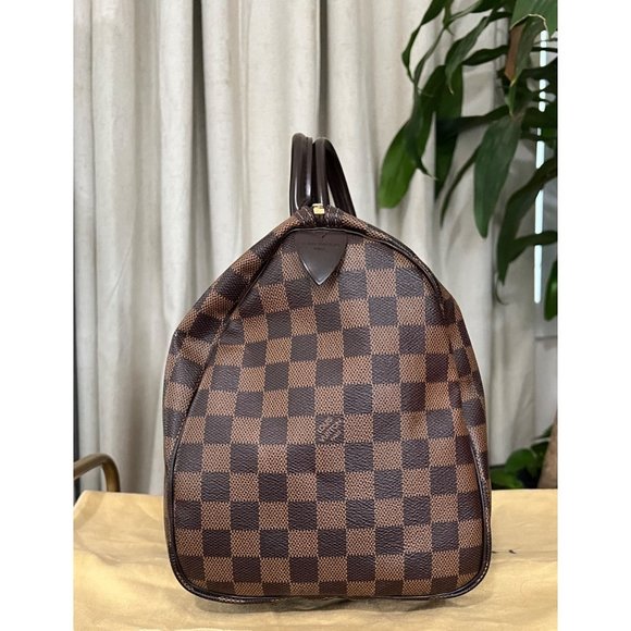 👛  AUTHENTIC LOUIS VUITTON DAMIER EBENE SPEEDY 30 - Picture 3 of 17
